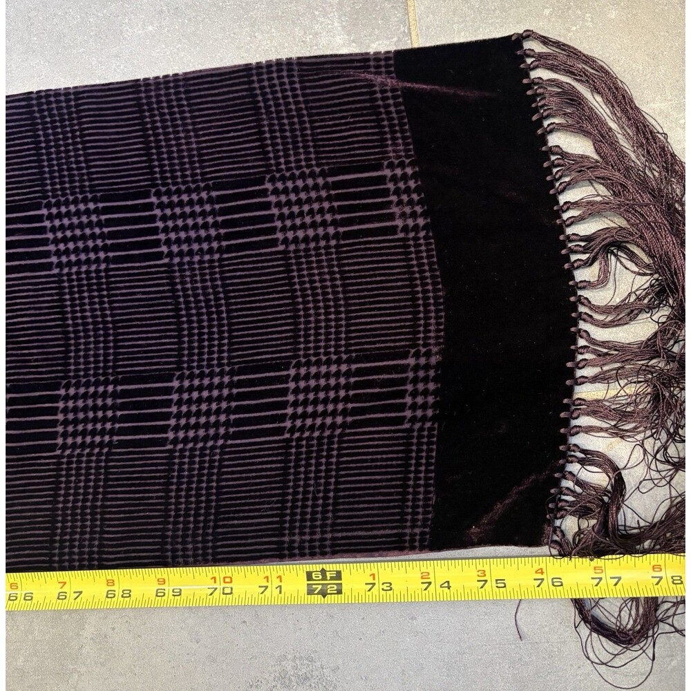 Ralph Lauren Collection Purple Label Scarf Reversible 76 x 9.5 Rayon Silk - Picture 5 of 5